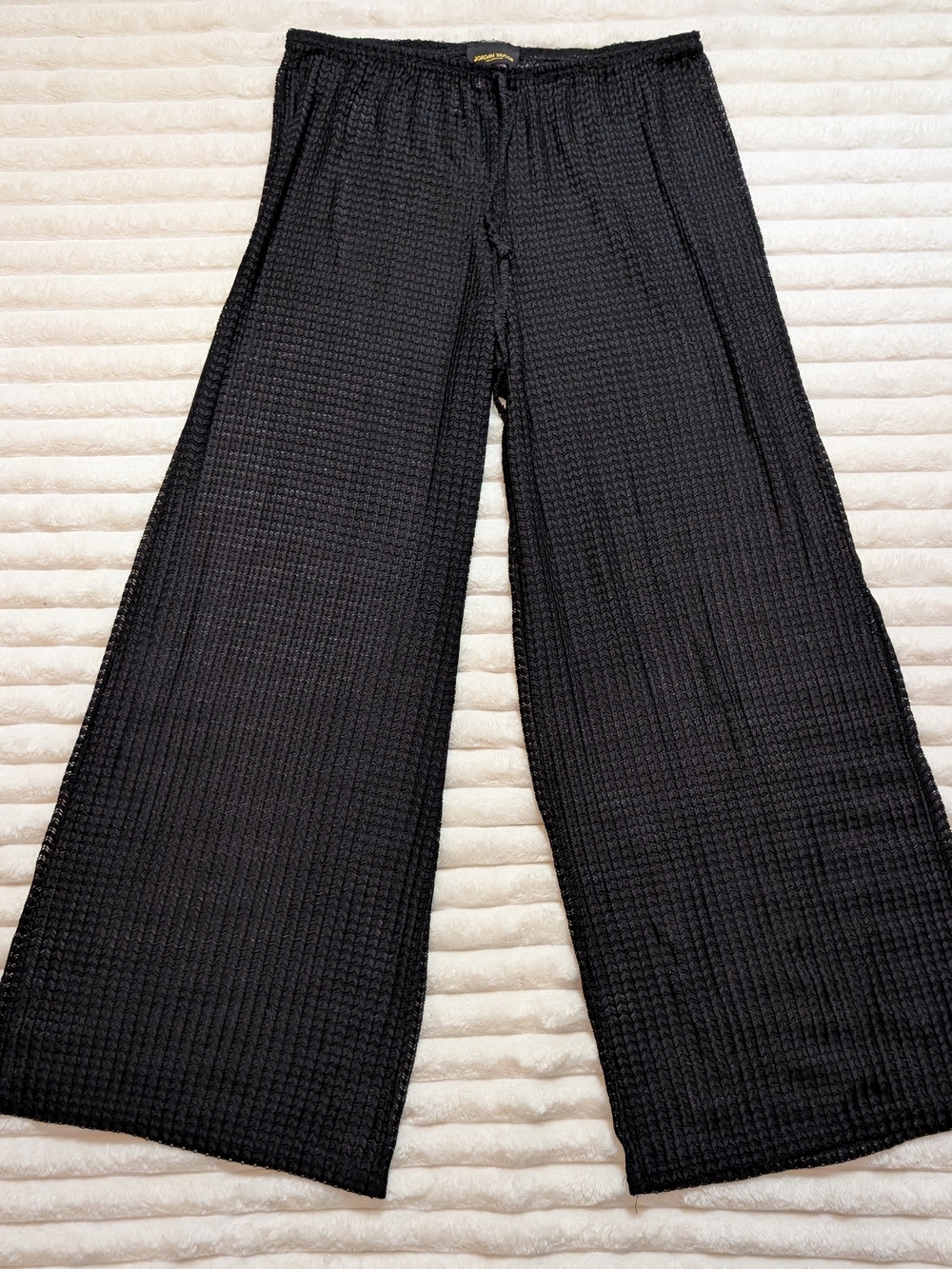 Jordan Taylor Black Wide Leg Mesh Pants Swimsuit Cover Up Size XL